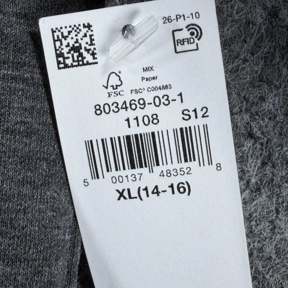 Old Navy Active Bounce Hoodie Boys XL 14-16 Gray Fleece Oversized Pullover